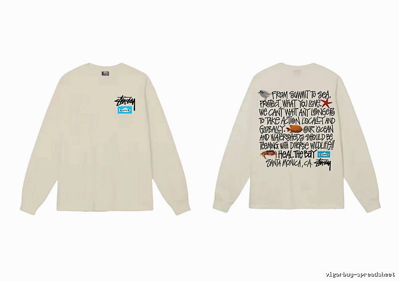 Stussy Marine Conservation Style Off-White Long-Sleeve