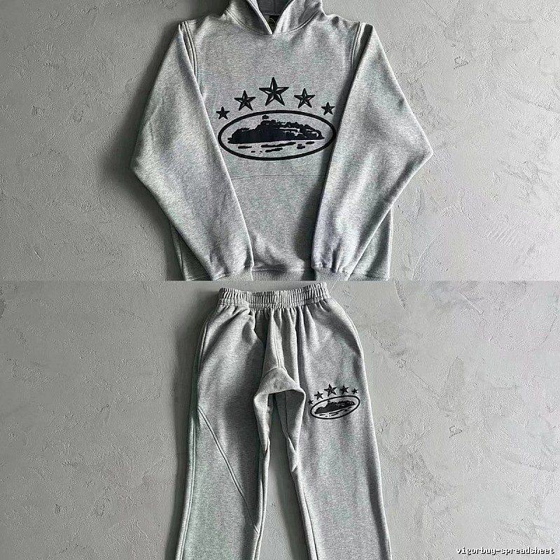 Stussy Matching Set Star-Detail Set Gray Tracksuit Set Resort Wear Logo