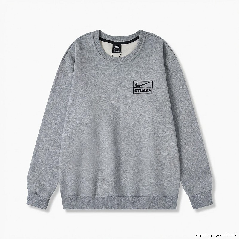 Stussy minimalist style grey sweatshirt