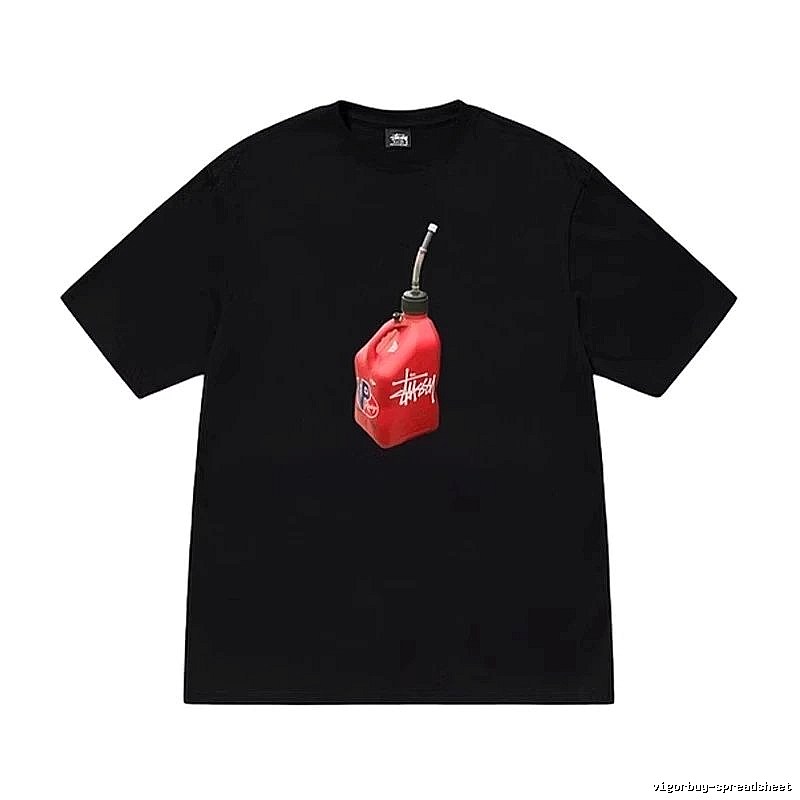 Stussy Monogram Graphic T-shirt Black White Stussy for Layered Styling