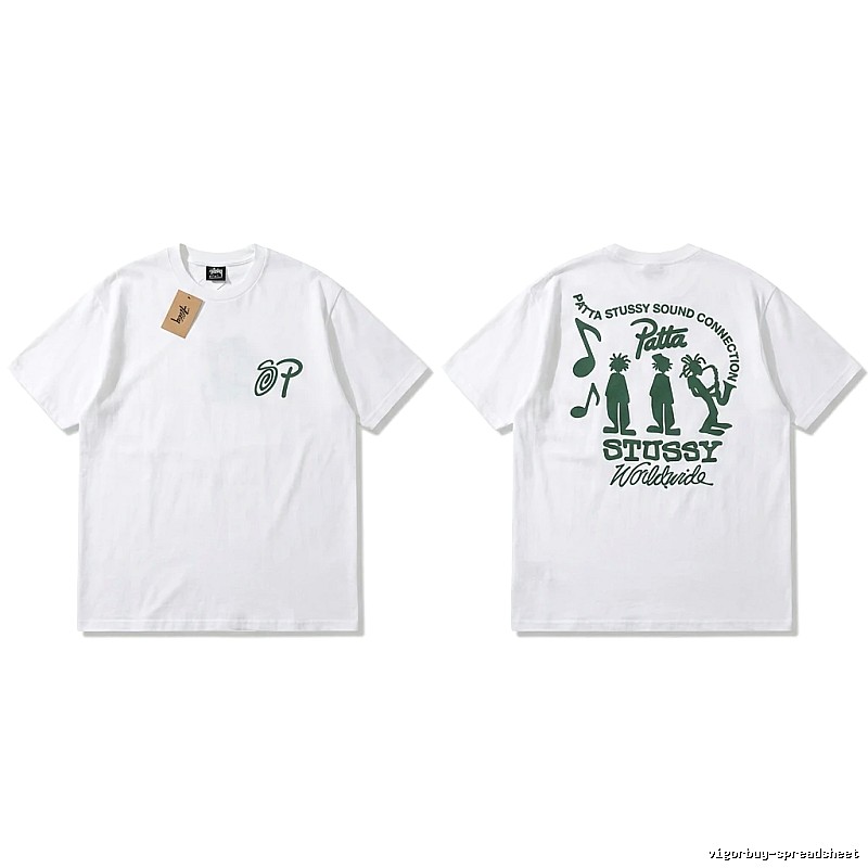 Stussy Music Print White T-shirt