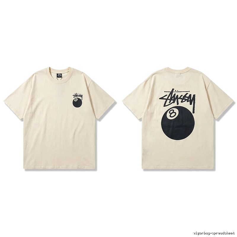 Stussy No.8 Ball Series Retro-Style T-Shirt