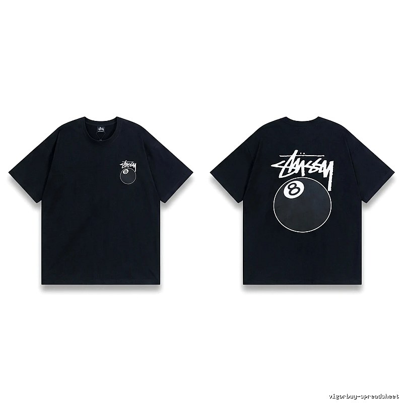 Stussy No.8 Ball Style Black T-shirt