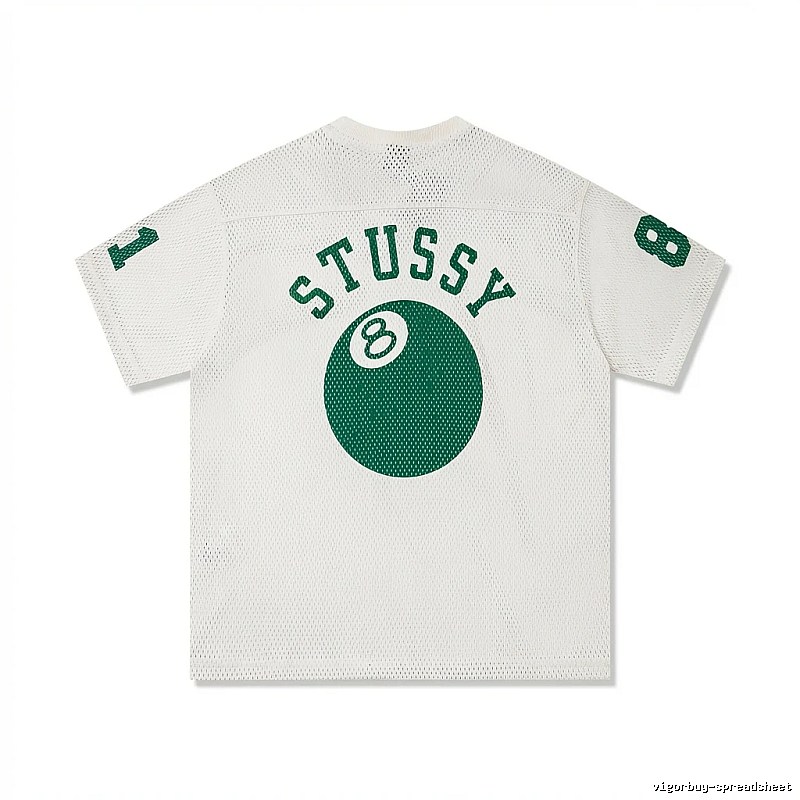 Stussy No.8 Ball White Trendy T-shirt