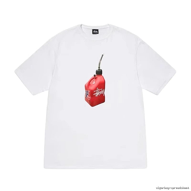 Stussy Patterned Graphic T-shirt Black White Stussy with Polished Detail