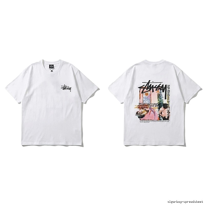 Stussy - printed casual white T - shirt