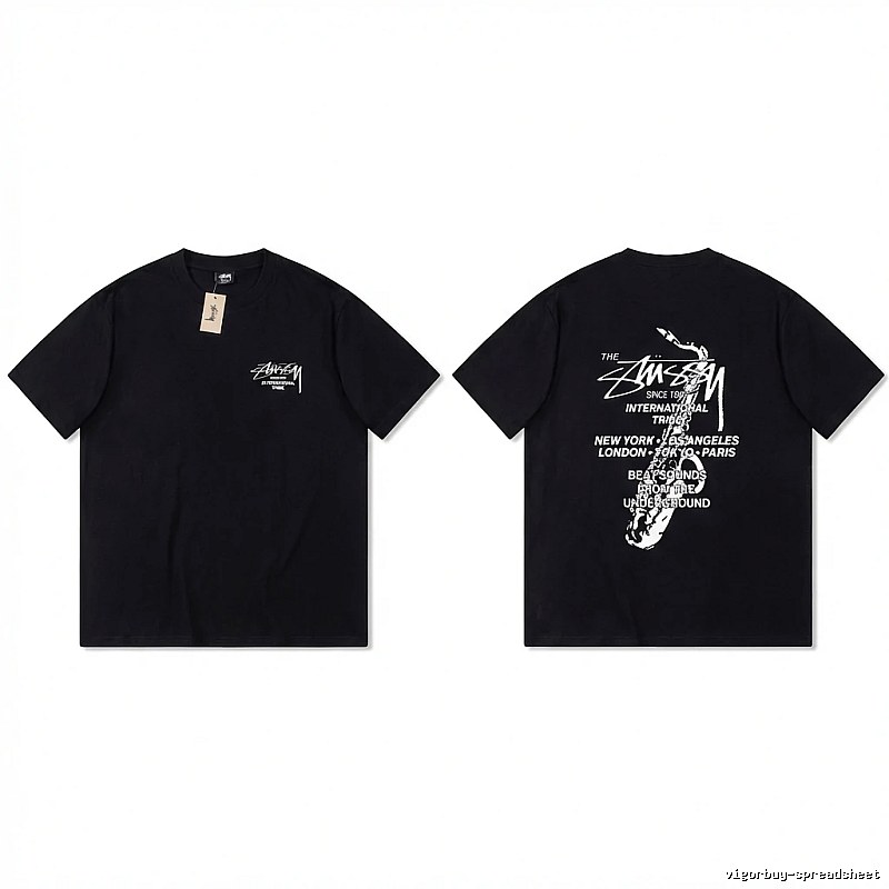 Stussy trendy and cool style black T-shirt
