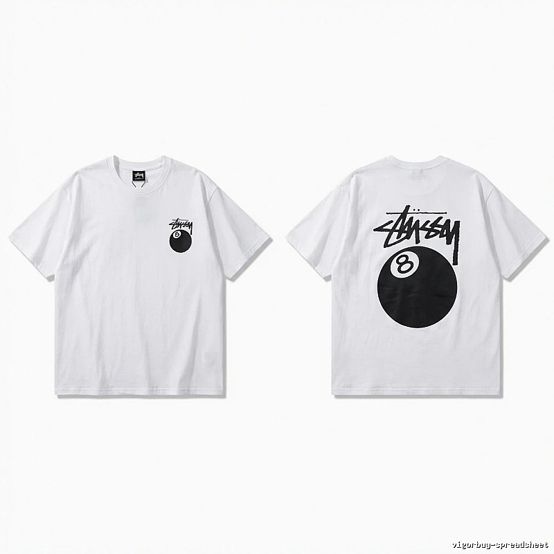 Stussy trendy style white T-shirt