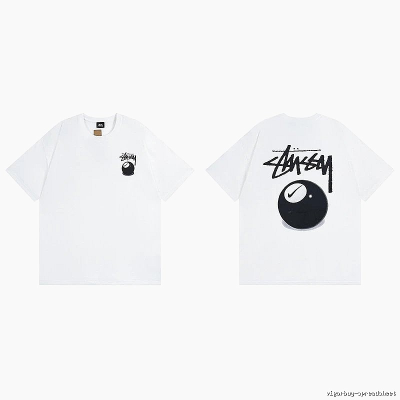 Stussy White Spider Graphic T-Shirt Statement Graphic Logo