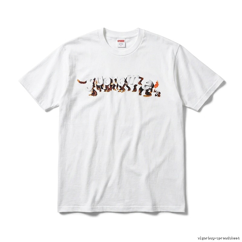 Supreme Animal Print Simple White T-shirt