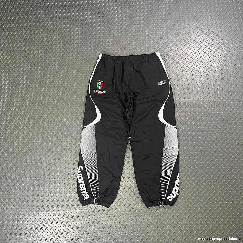 Supreme Black Curved Panel Track Pants