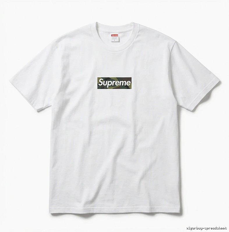 Supreme camouflage style white T-shirt