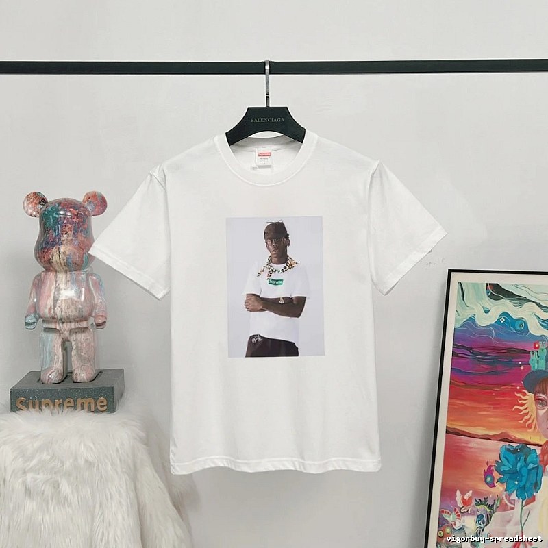 Supreme Character Print Street Style White T-Shirt