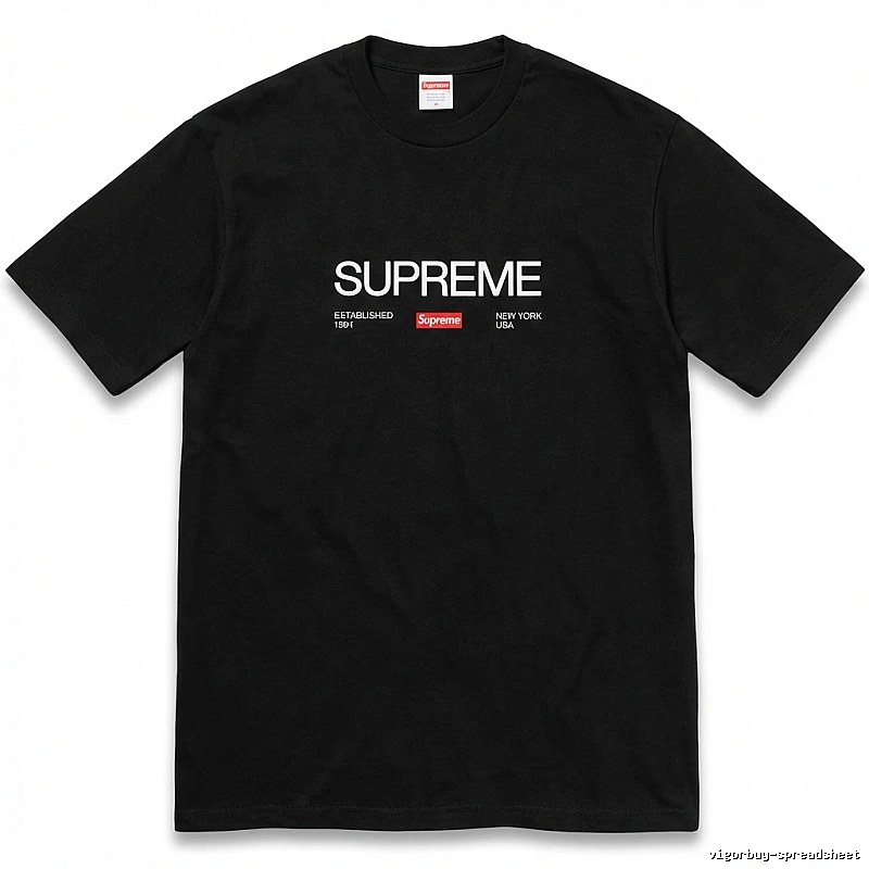 Supreme classic black T-shirt