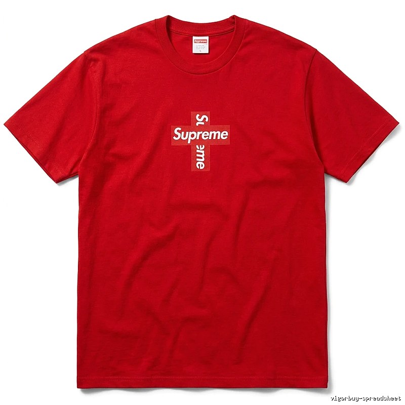 Supreme Cross Simple Style Red Clothes
