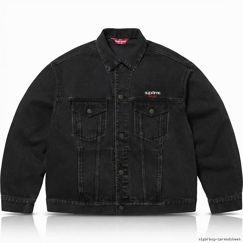 Supreme denim-style black jacket