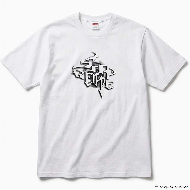 Supreme Gothic Style White T-shirt