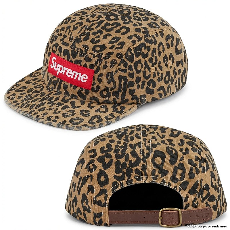Supreme leopard print retro style hood