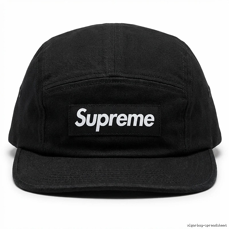 Supreme minimalist style black hat