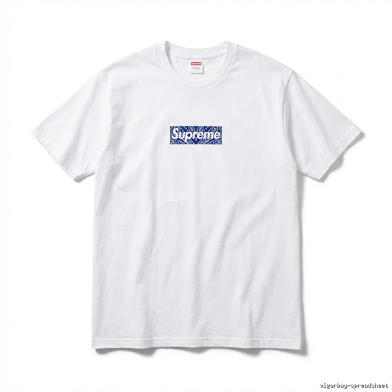 Supreme Print Simple White T-shirt