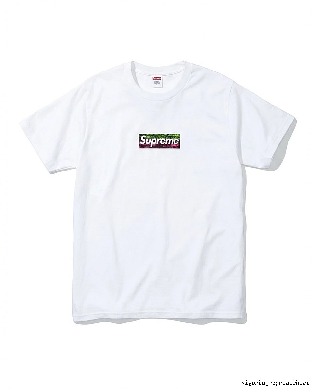 Supreme - printed simple white T - shirt