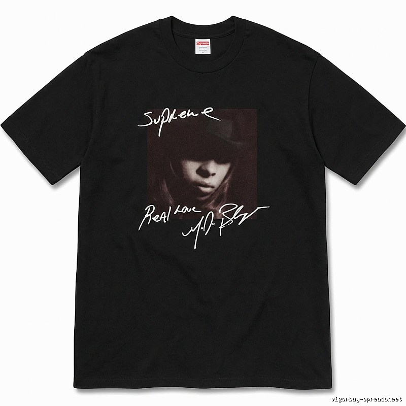 Supreme Real Love Style Black T-shirt