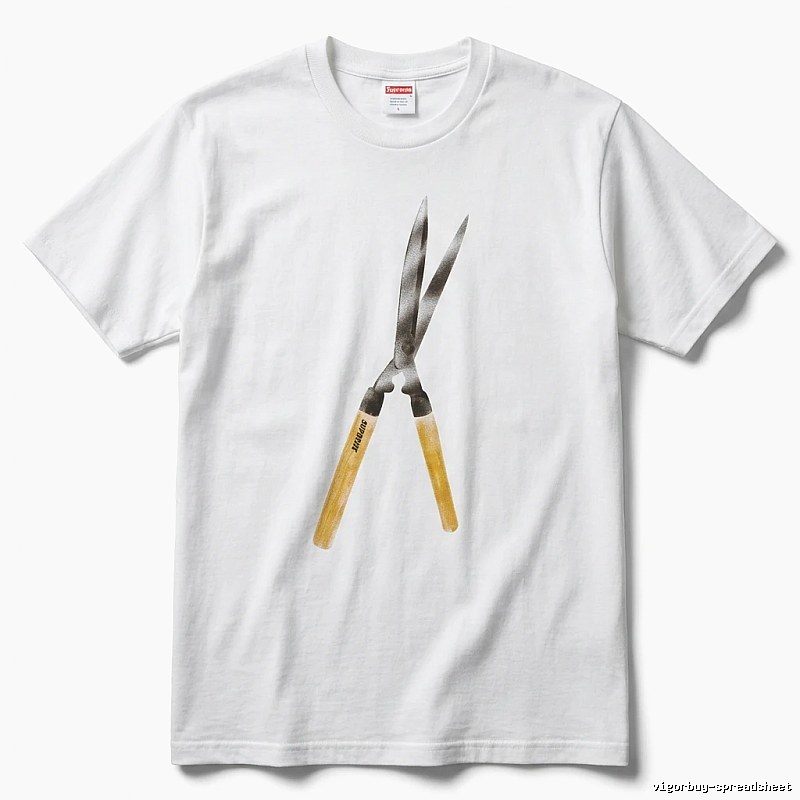 Supreme Scissors Print White T-shirt