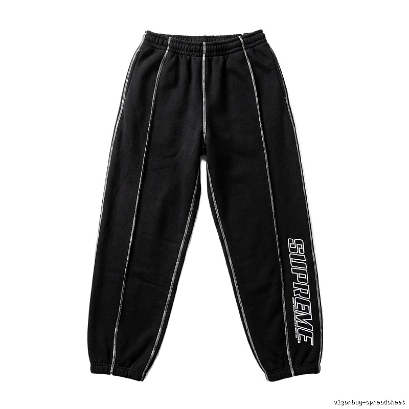 Supreme Side Lettering Black Sweatpants