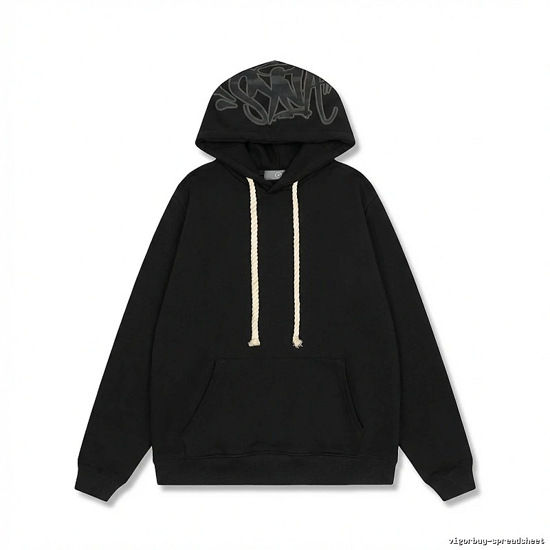 SynaWorld graffiti-style black hoodie