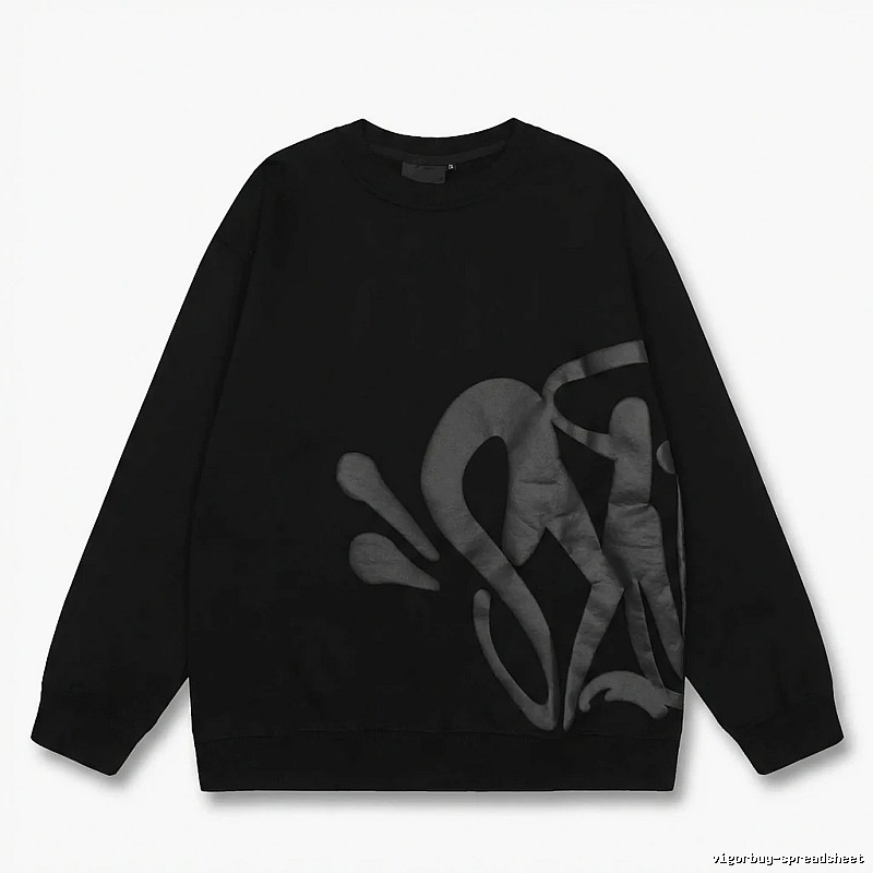 SynaWorld Graffiti Style Black Sweatshirt