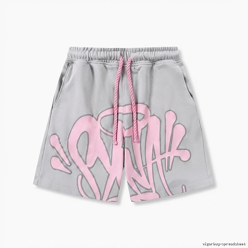 SynaWorld Graffiti-style Gray Shorts