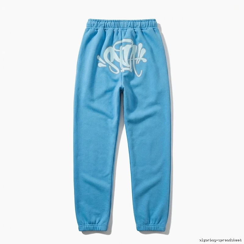 SynaWorld graffiti-style light blue sweatpants