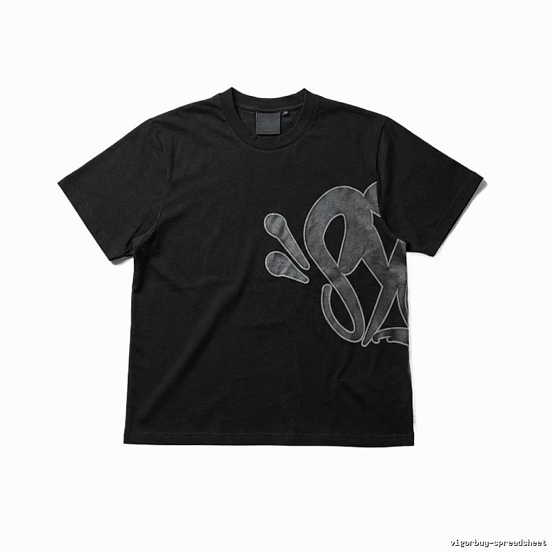 SynaWorld Trendy and Cool Style Black T-shirt