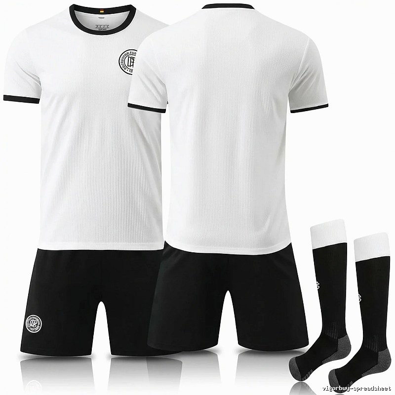 The classic black-and-white football jersey of the German national team.