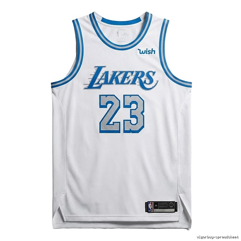 The No. 23 white jersey of the LBJ Lakers.