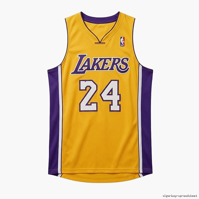 The No. 24 yellow jersey of the Los Angeles Lakers.