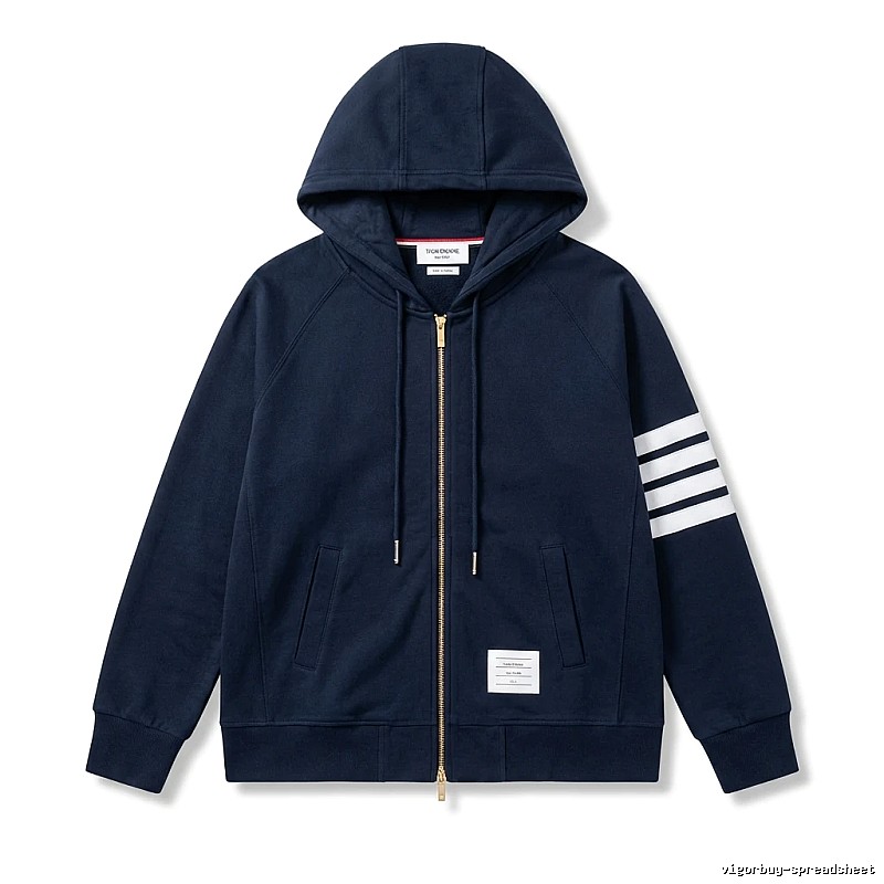 Thom Browne striped casual dark blue sweatshirt