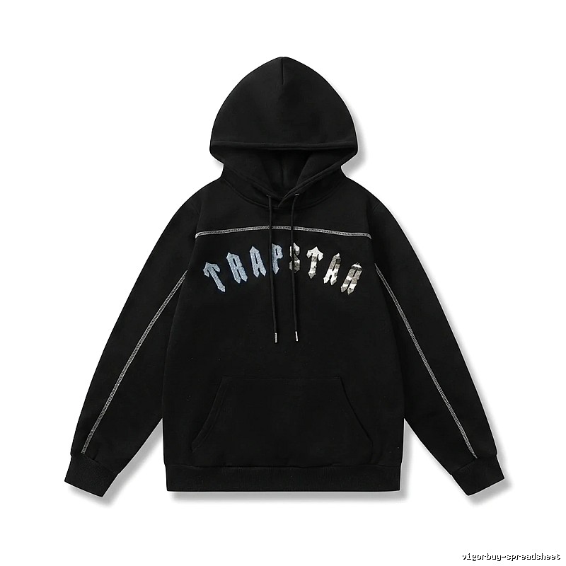 Trapstar letter-style black hoodie
