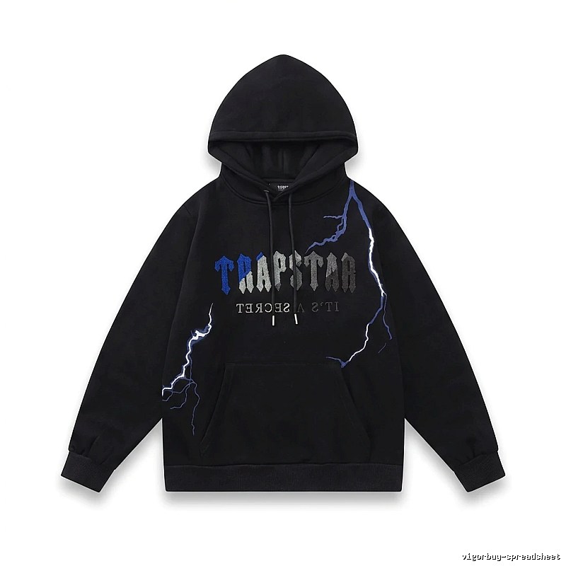 Trapstar Lightning Wind Black Hoodie