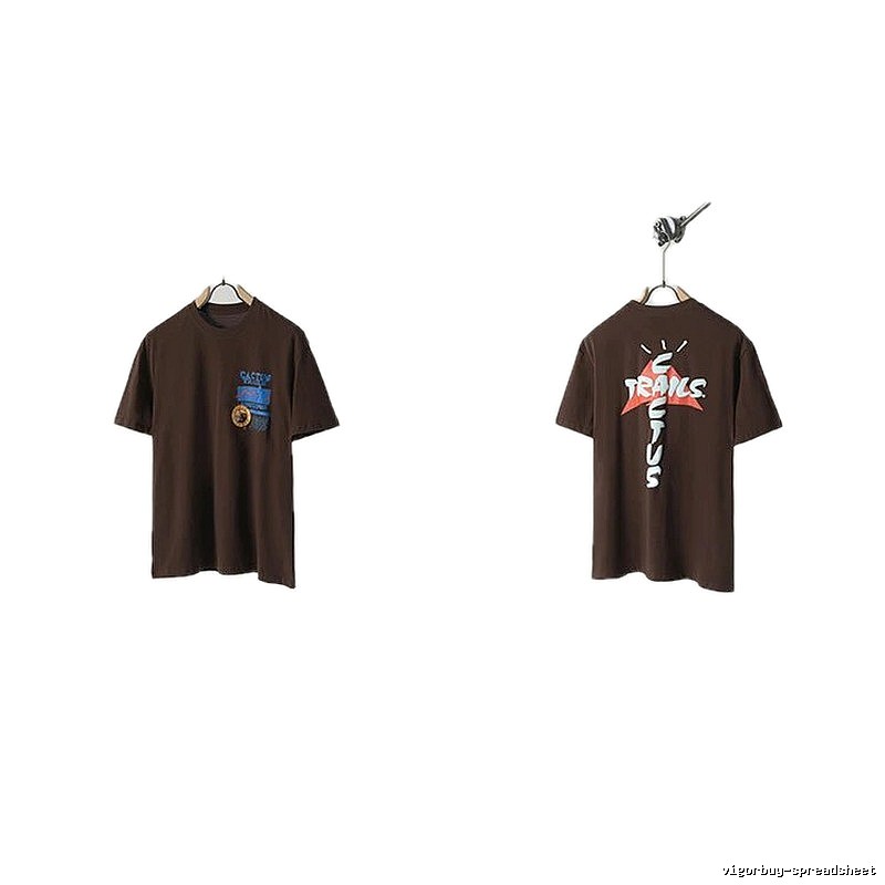 Travis Scott Cactus Graffiti Brown T-Shirt