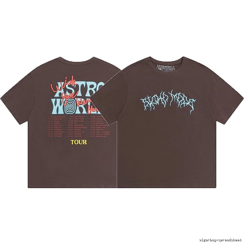 Travis Scott Logo Detail Graphic T-shirt Brown Travis Scott with Relaxed Feel
