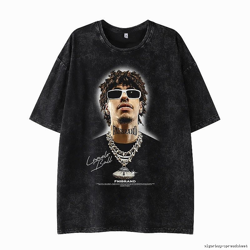 Tupac Daily Portrait graphic T-shirt Black Tupac Collage for City Outfits