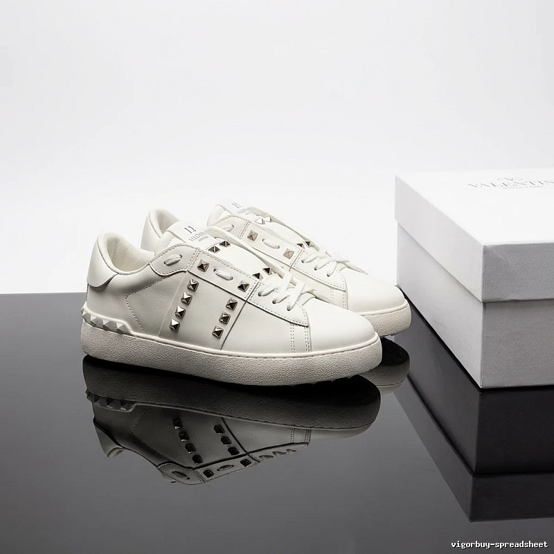 Valentino Rivet Trendy and Cool White Shoes