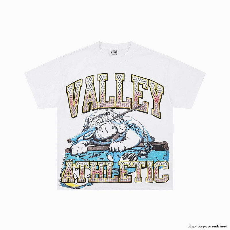 Valley American Vintage Sports Style White Short-sleeve T-shirt