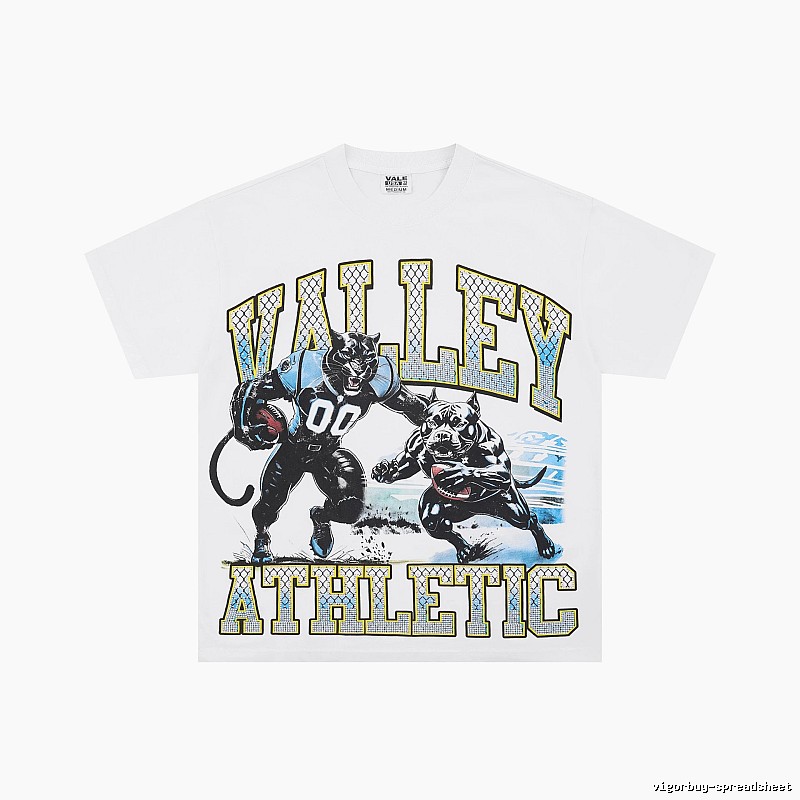 Valley Sports American Retro White Short-sleeve T-shirt