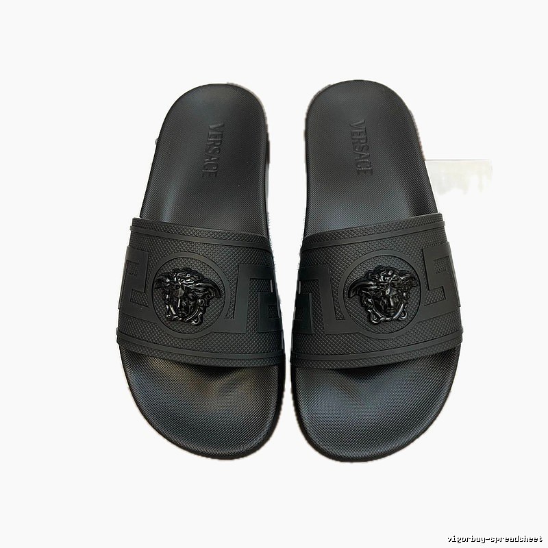 Versace Medusa Luxury Style Black Slides