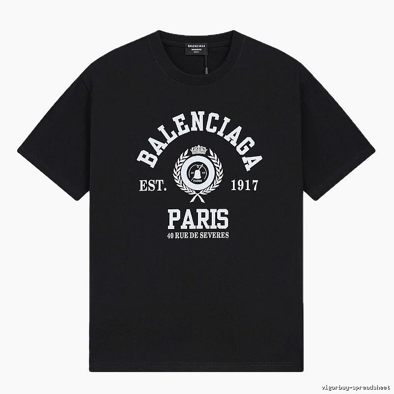 Vintage black short-sleeve T-shirt of Balenciaga