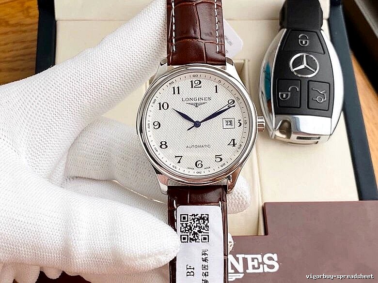 Watch by Hermes with White Dial Leather Strap Watch
